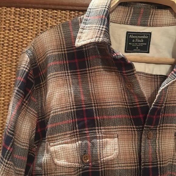 Abercrombie & Fitch Plaid Flannel Shirt Small - Picture 3 of 8